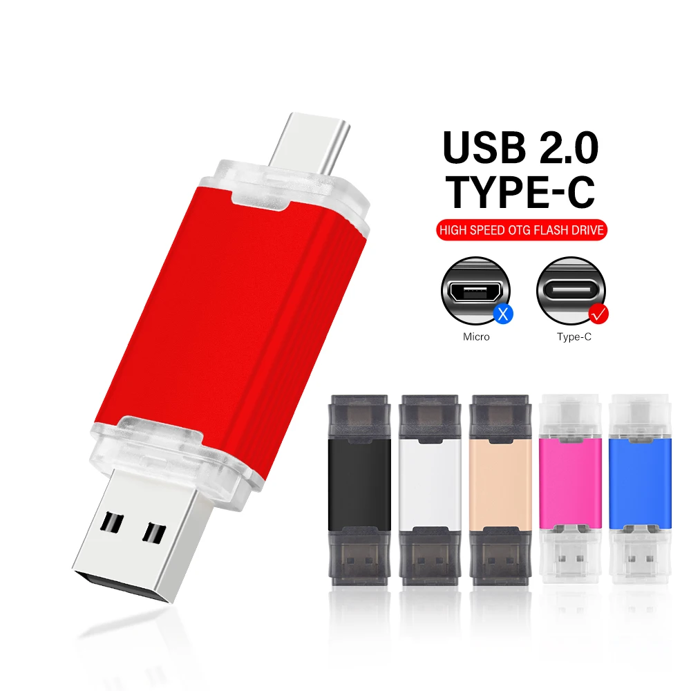 

NEW Type-C 2 in 1 OTG 128GB 64GB Pendrive High Speed USB Flash Drive OTG Pen Drive 64GB 128GB 2 in 1 Type C OTG USB Flash Drive