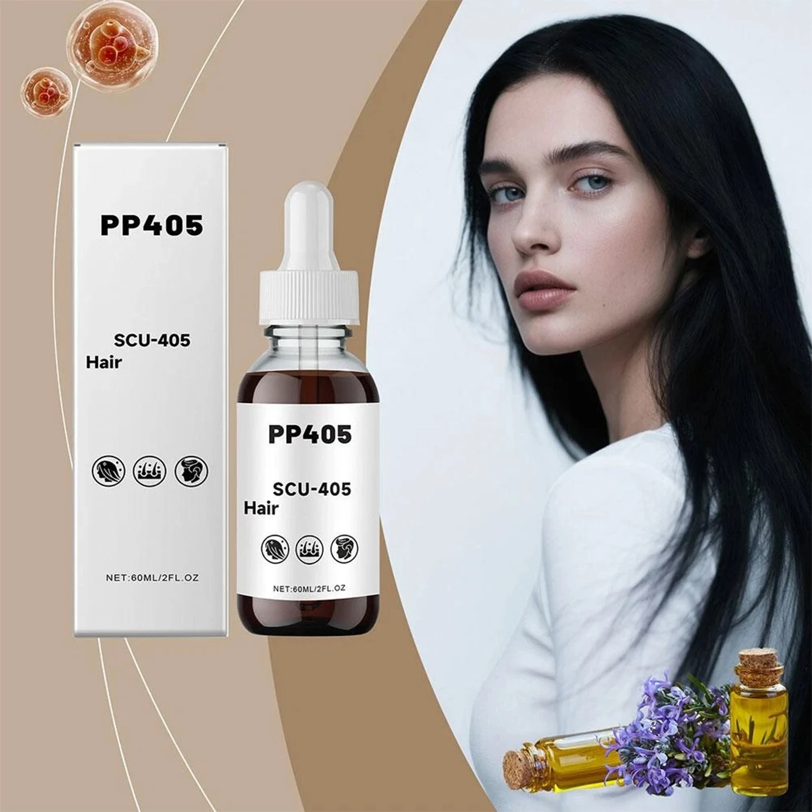 

60ml Hair Care Smoothing Essential Oil Moisturizing Anti-Breakage Hair Oil for Straight Curly Or Wavy Hair