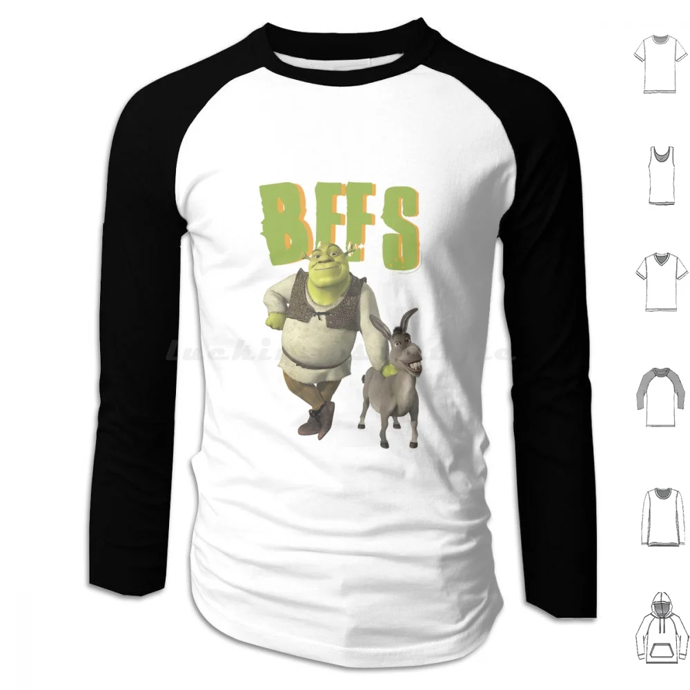 Movie Cartoon Donkey Bffs Hoodies Long Sleeve Donkey Donkey Lover Shrek Shrek 2 Shrek Meme Funny Meme Ogre Shrek Is