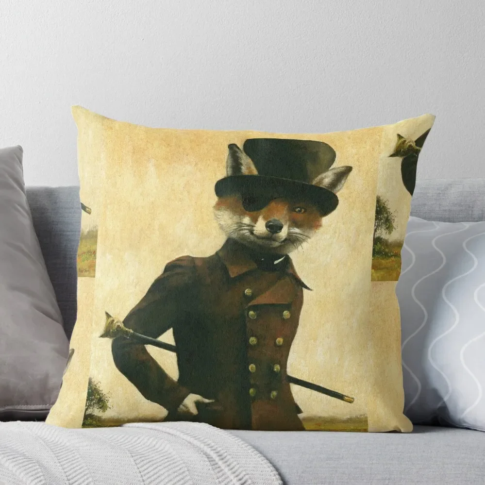 Sly Victorian Fox Throw Pillow Cushions Couch Cushions