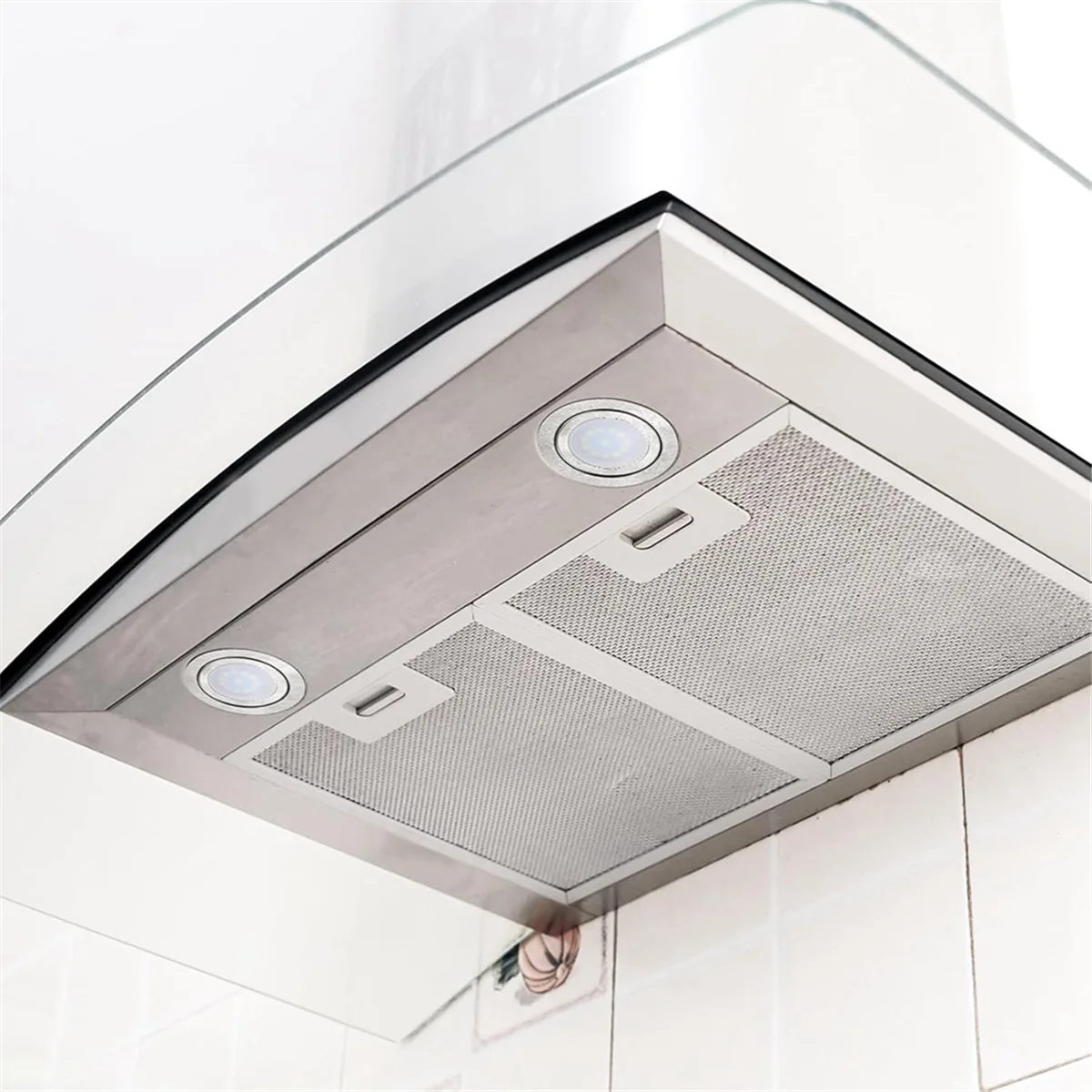 High-end 2pcs Range Hood Light Bulbs, Stainless Steel Range Hood LED Light Replacement Recessed Kitchen Range Hood Light