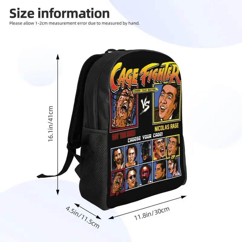 Saco Meme engraçado de Nicolas Cage, Mochila Laptop para Mulheres e Homens, Bookbag básica para a escola, Estudantes universitários