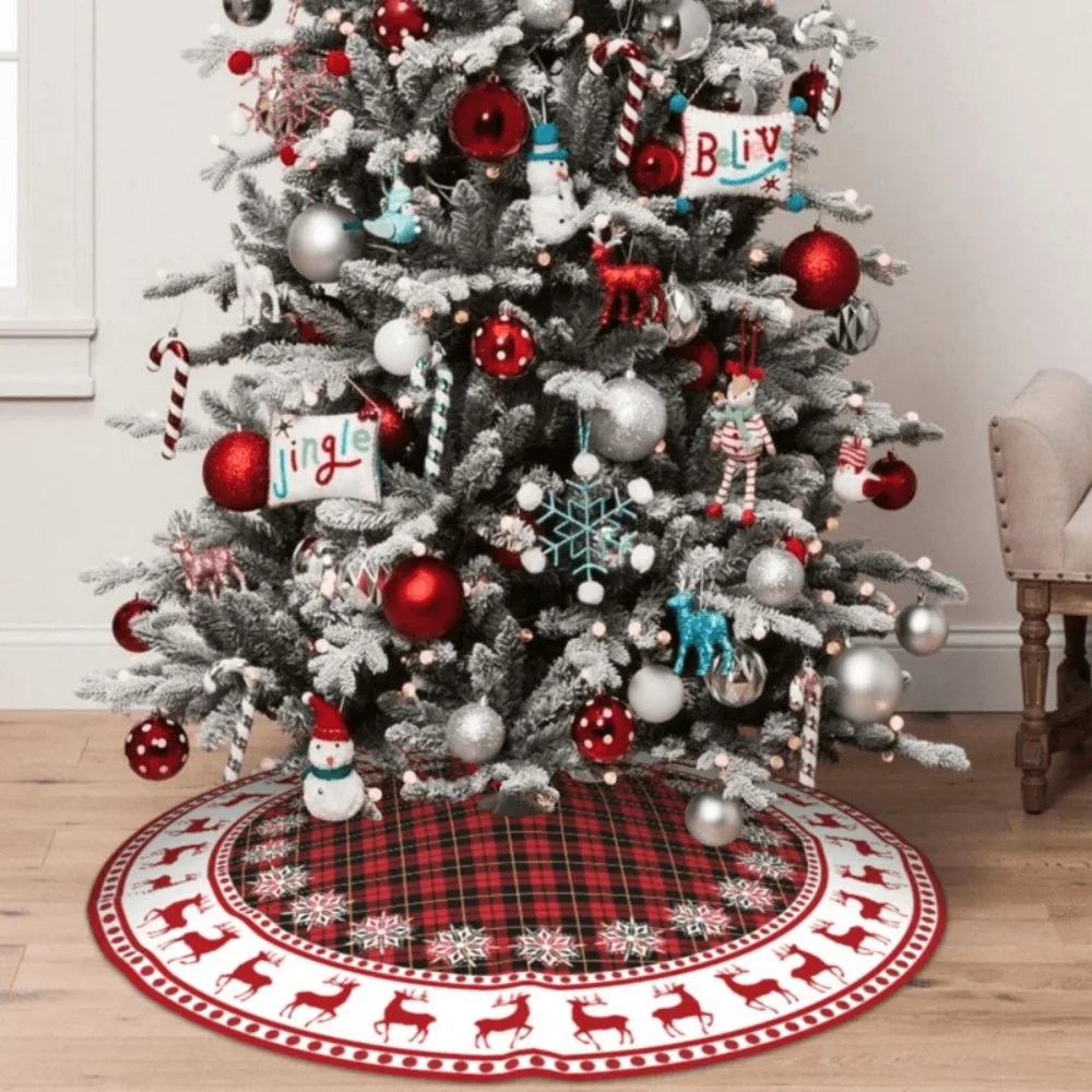 Wikama-Weihnachtsbaumrock, Weihnachtsdekoration für den Innenbereich, Weihnachtsdekoration für Zuhause und Büro, thematische Partydekorationen, festliche Baummatte