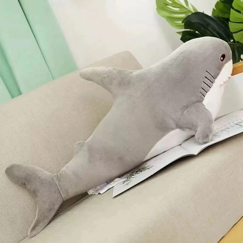 60cm Large Shark Doll Plush Toy Five Color Cute Cartoon Bed Sofa Pillow Boys And Girls Birthday Gift Soft Filling Decoration