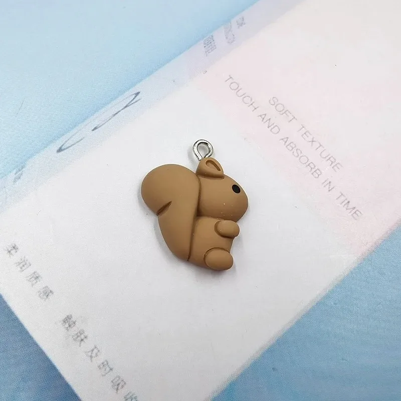 10pcs Cute Animal Squirrel Koala Charms Pendant For Earring Accessory DIY Phone Case Flatback Crafts Jewelry Making view 3