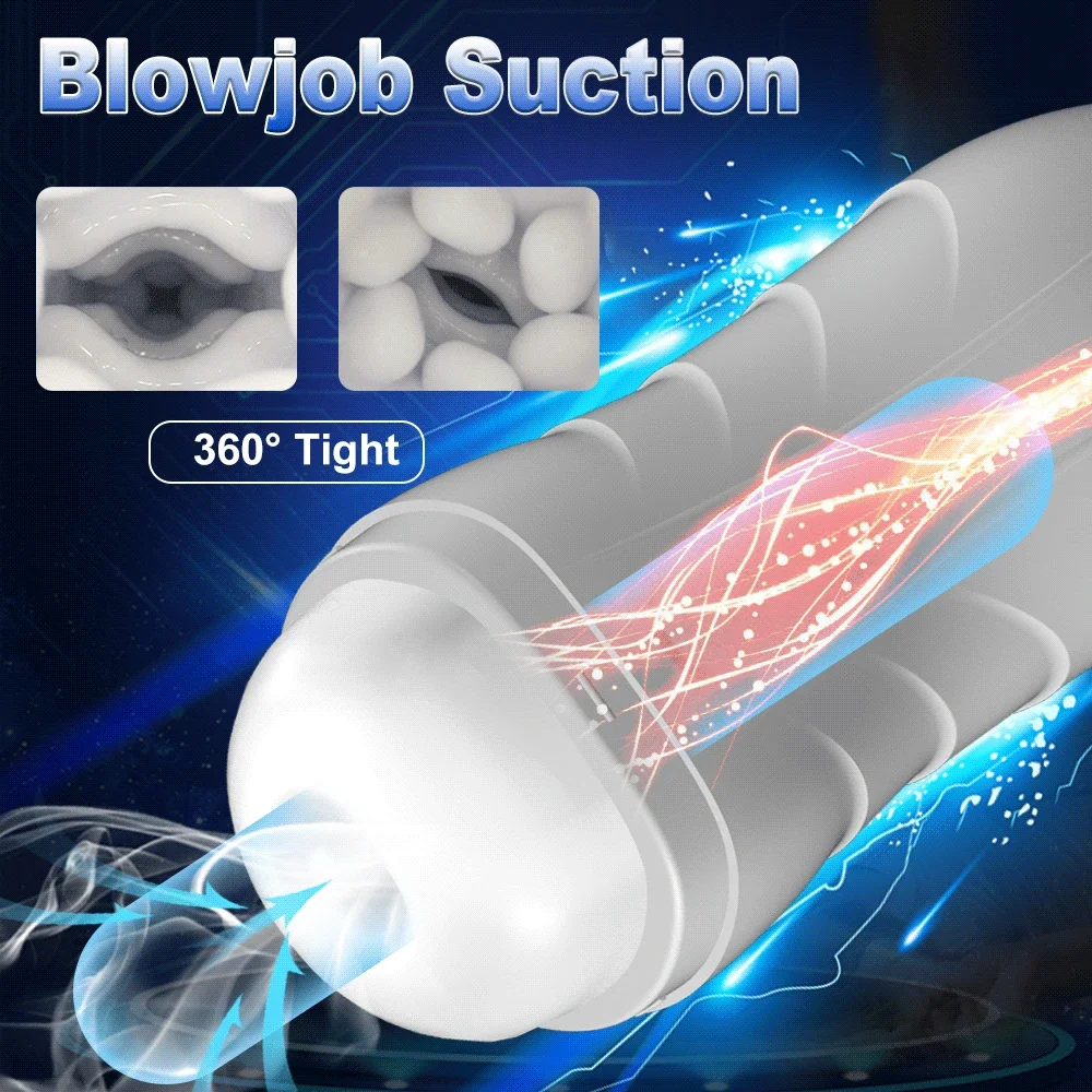Automatic Male Masturbation Cup Sucking Vibration Penis Oral Machine Suction Blowjob Masturbator Real Vagina Vacuum Sex Toys view 6