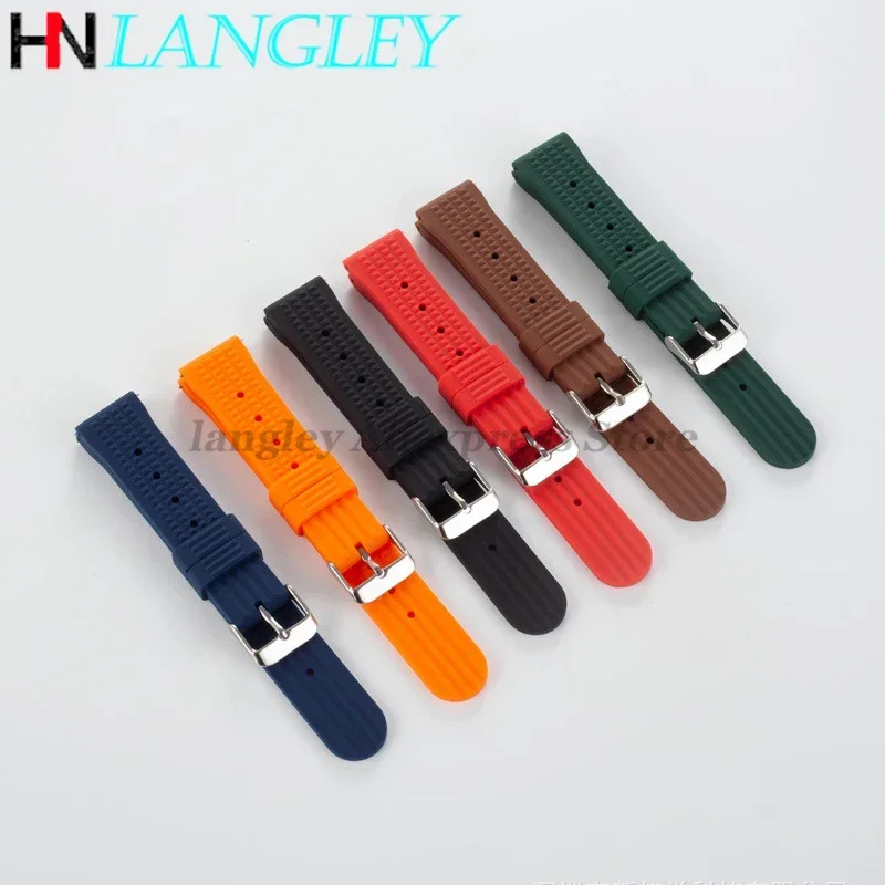 สายนาฬิกาซิลิโคนอ่อนนุ่ม QUICK RELEASE สายนาฬิกายาง 20 มม.22 มม.สําหรับ Seiko Sport Men นาฬิกากันน้ํา Watchband