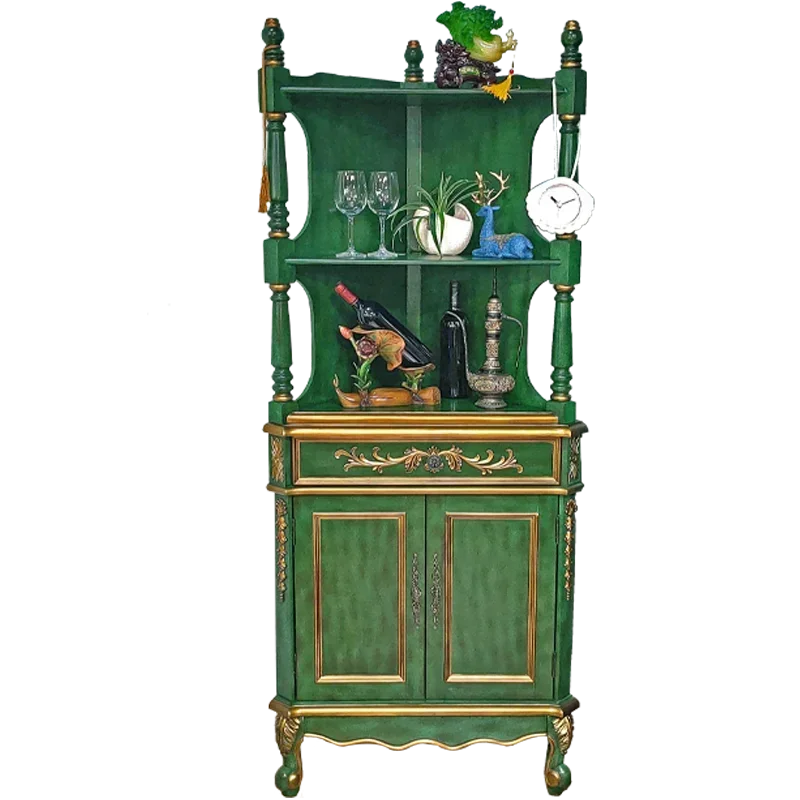 

Угловой шкаф TAO для гостиной, полка, винный шкаф из массива дерева, винтажный стиль