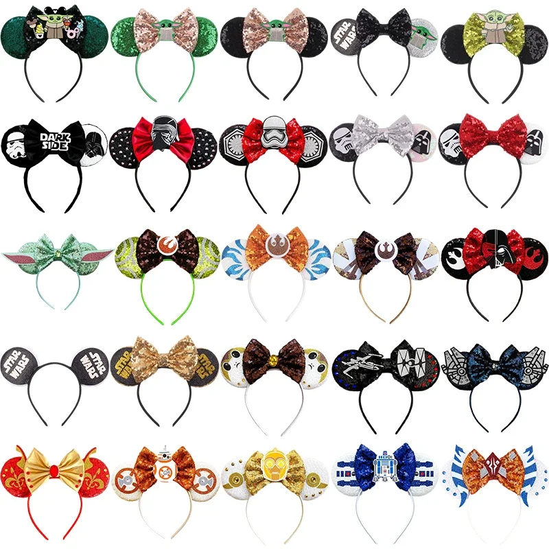 

Disney STAR WARS Headbands For Women Grogu Baby Yoda Ears Hairband Kid Darth Vader Hair Accessories Girl Rebel Alliance Headwear