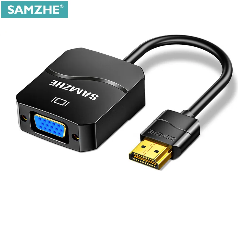 SAMZHE HDMI zu VGA Adapter 1080P HD Stecker auf VGA Buchse Konverter Adapter für Tablet Laptop PC TV Xbox PS4 Projektor