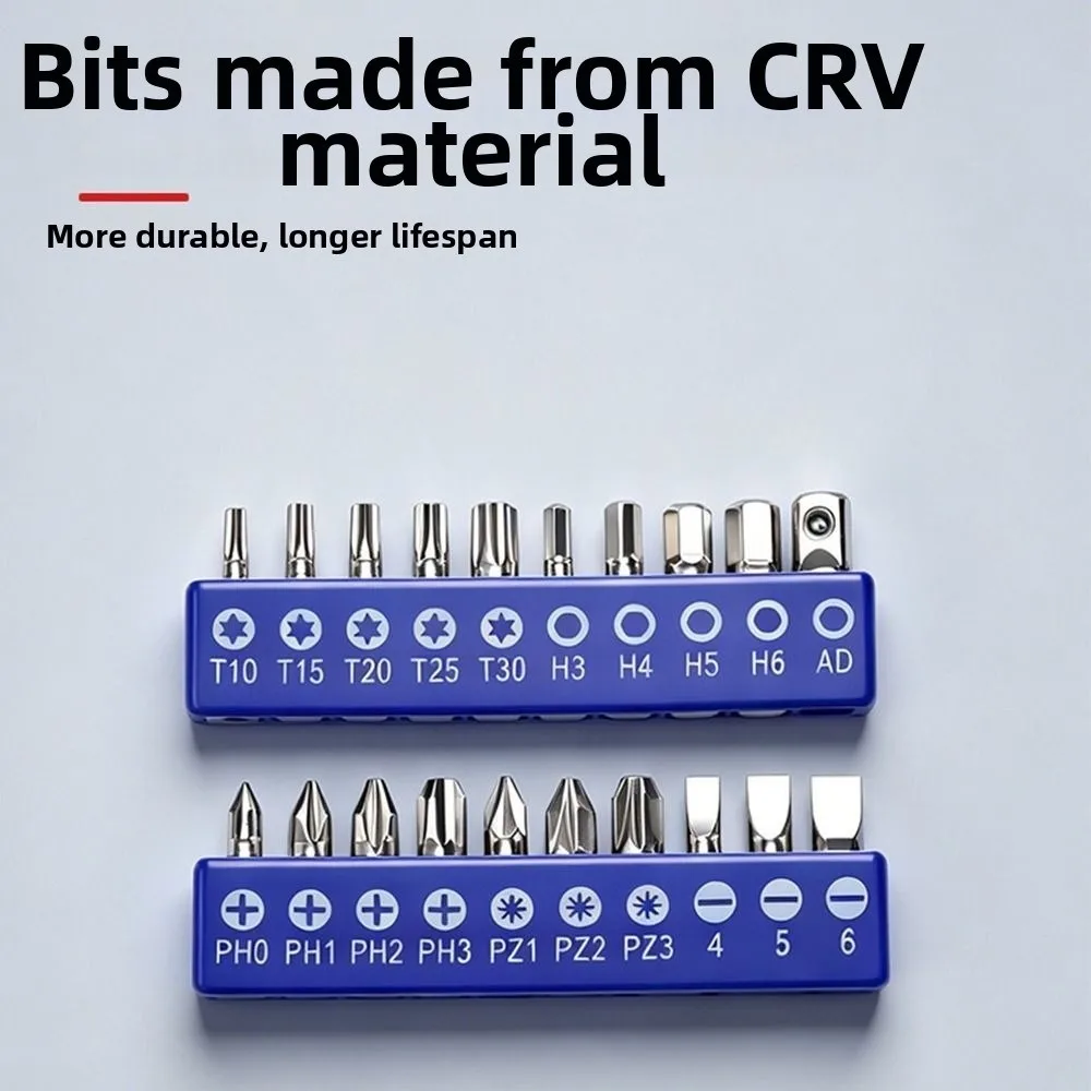 

Portable 26 In 1 Ratchet Wrench Set Multifunctional Flexible Head Flex Head Wrench Screwdriver Set Hand Tool