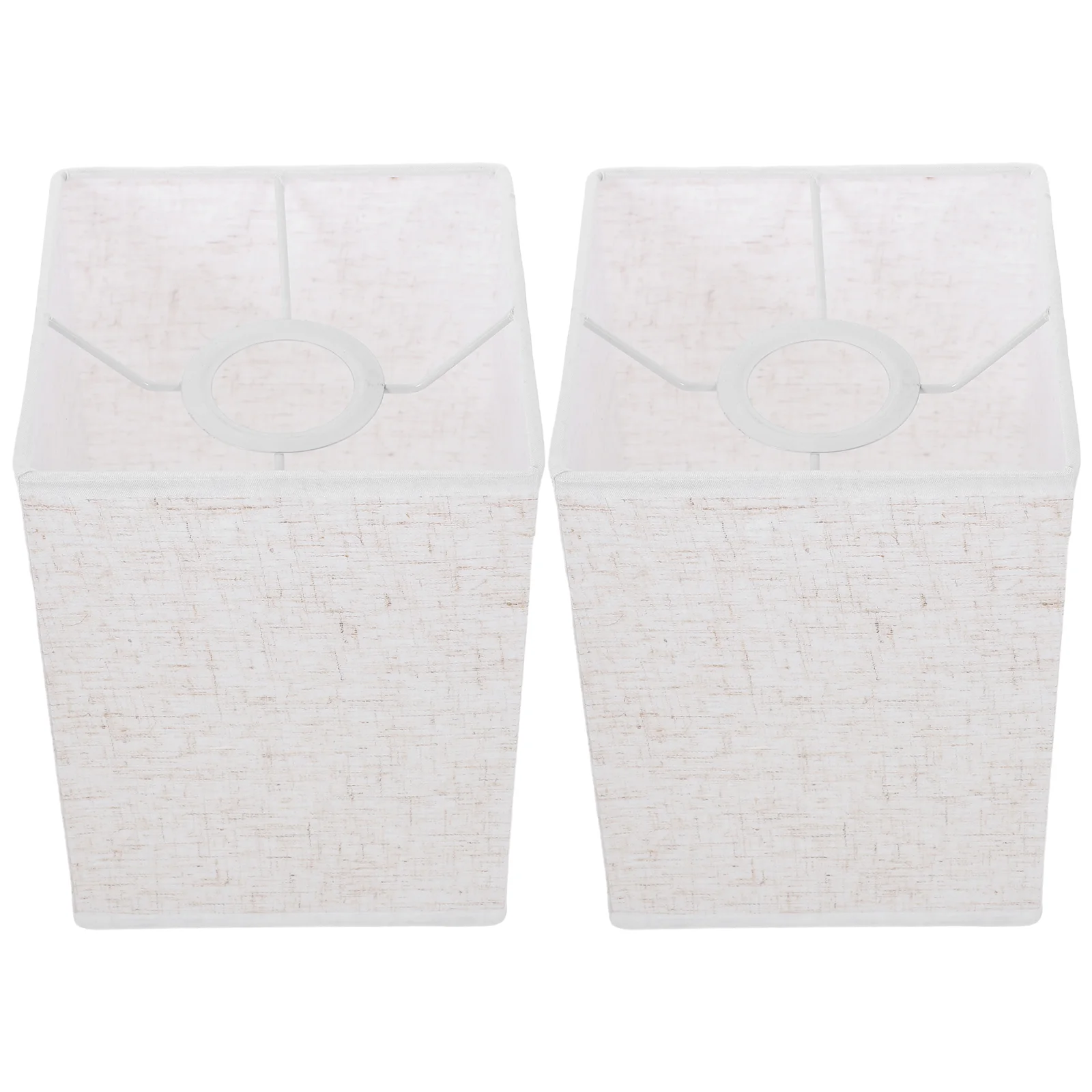 2 Pcs Ceiling Linen Lampshade Office Desk Light Small Square Shades Decor Table