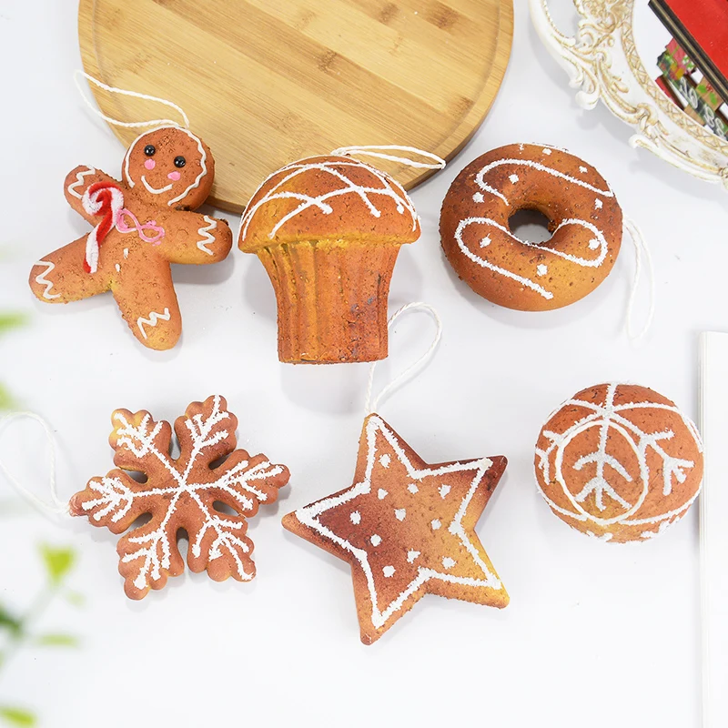 

Christmas Tree Decoration Foam Ball Snowflake Gingerbread Man Pendant Home Christmas Party Decoration Navidad 2025 New Year Gift