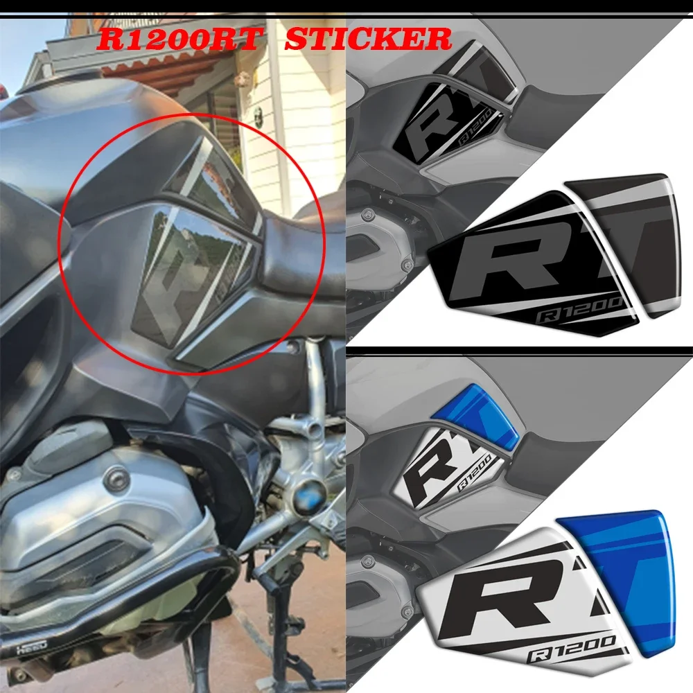 Protector de caja de equipaje para maletero, pegatina con emblema de guardabarros de carenado, pegatina tipo almohadilla para depósito para BMW R1200RT R 1200 RT R1200 RT 2016 2017 2018