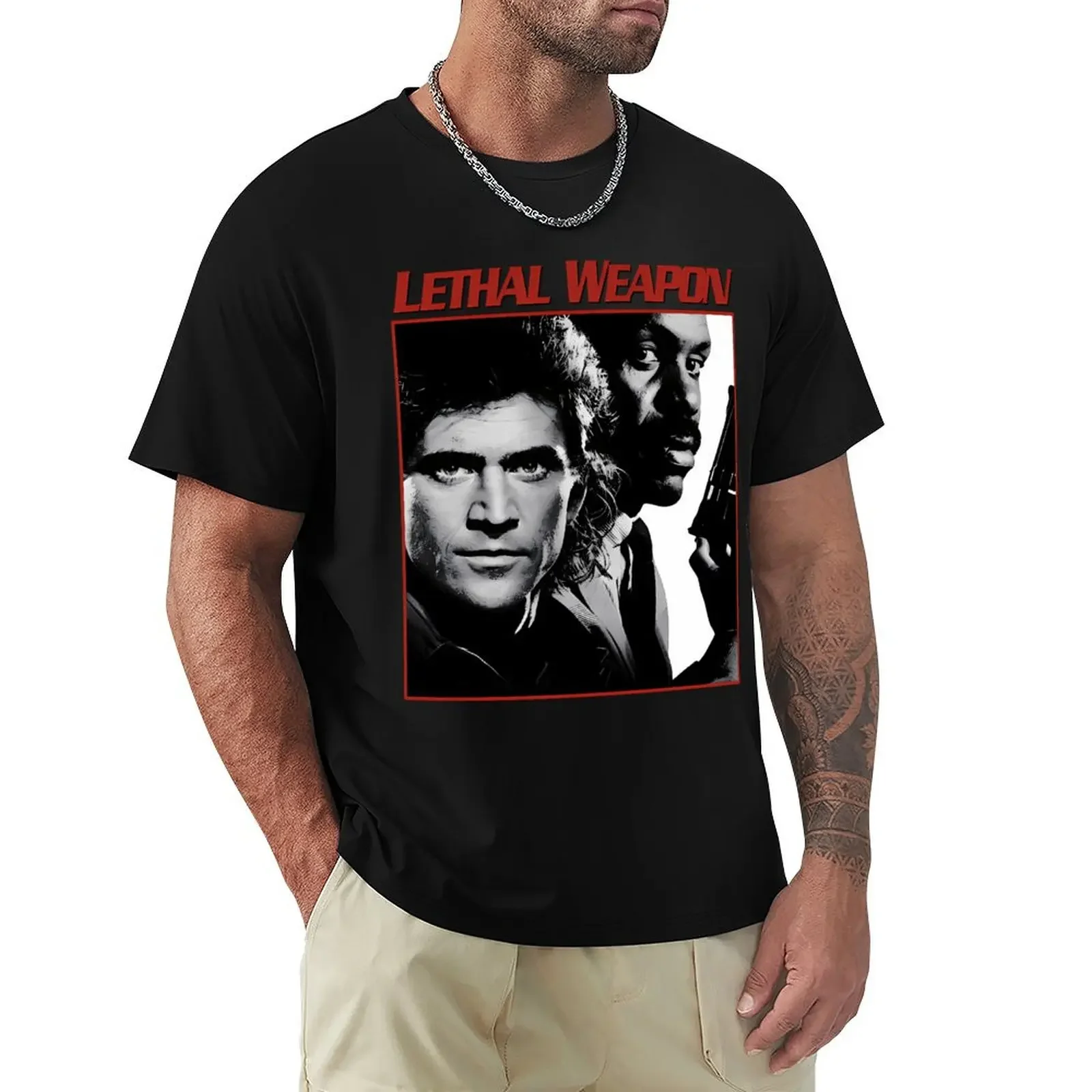 Lethal Weapon 90s T-shirt new edition heavyweights Aesthetic clothing mens plain t shirts