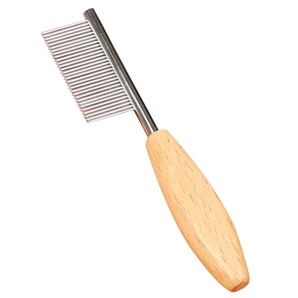 

Pet Comb for Dogs Grooming Stainless Steel Wood Combs Cat Supplies Wear Resistant Brush Daily Use Shedding Tool
