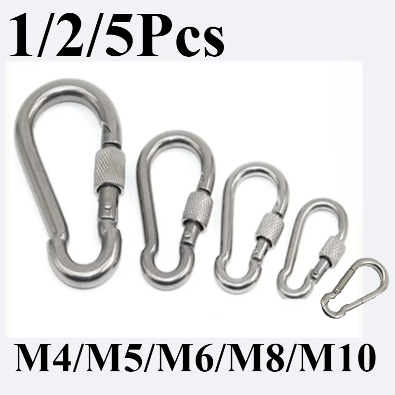 M6/M8/M10 Multifunctionele 304 Rvs Spring Snap Karabijnhaak Quick Link Lock Ring Haak Snapsluiting Keten sluiting Haak