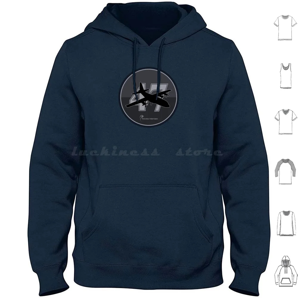 Raf 47 Squadron C-130 Hercules Sudadera con capucha de algodón de manga larga Raf No 47 Squadron C 130 Hercules C130 Hercules British