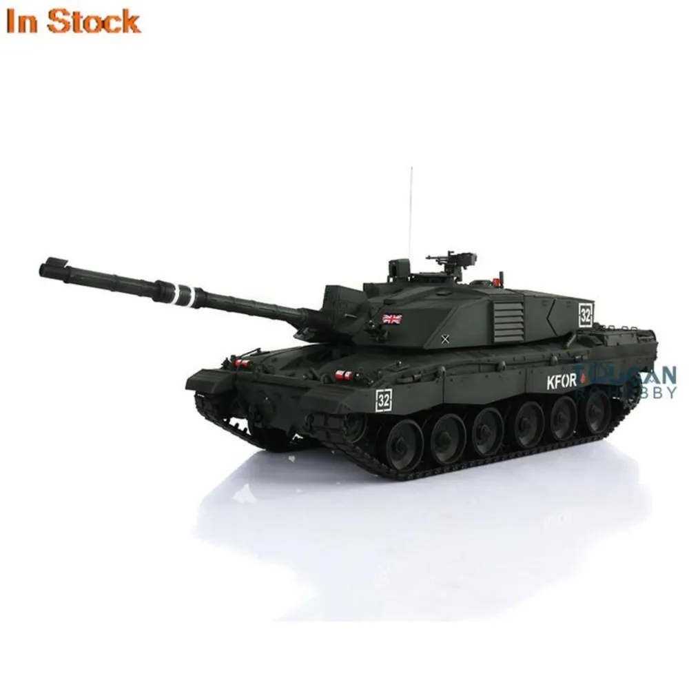 1/16 RTR Heng Long Donkergroen 7.0 Plastic Challenger II RC Tank Toucan 3908 360 °   Torentje BB Pellet Luidspreker Rookunit TH17745