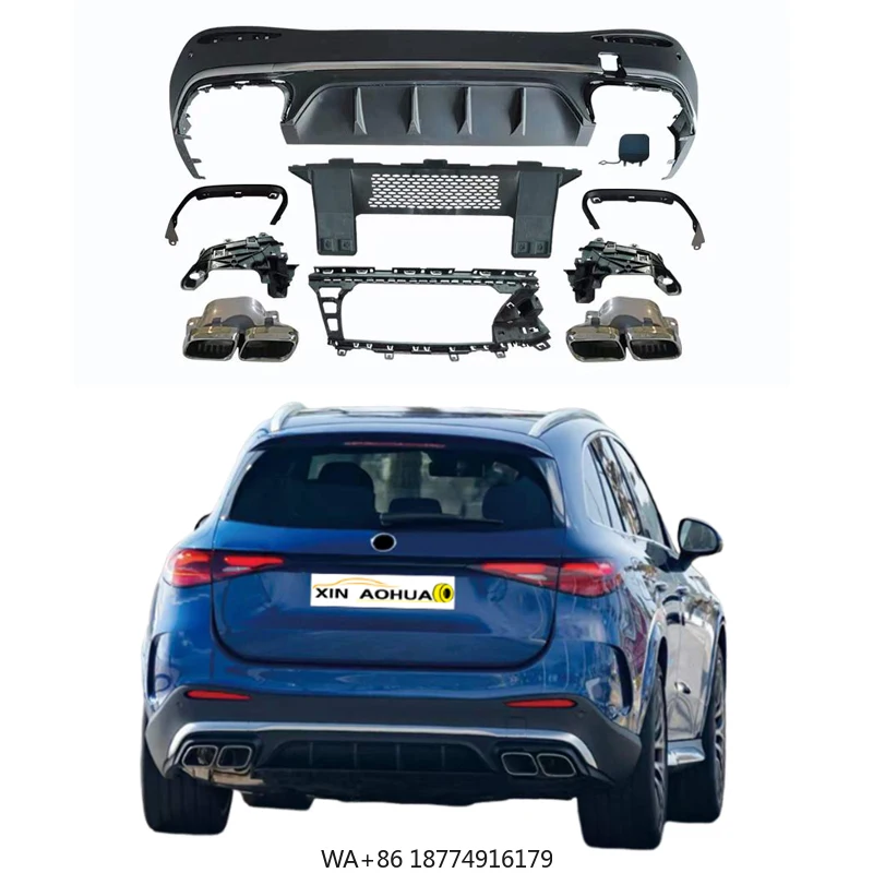 

Лучшая цена, спойлер на бампер, задний выхлоп, автозапчасти для - X254 GLC, обновленный спойлер в стиле GLC63, выхлопная система