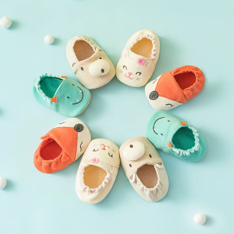 

Children's Shoes Spring New Baby Shoes Cartoon Pure Cotton Prewalker Soft Soled Baby Shoes Anti Slip and Breathable New Born