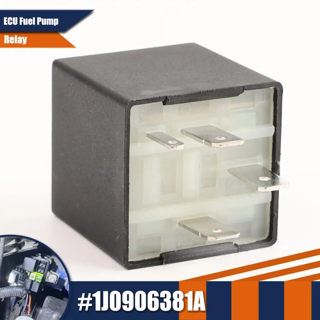 

#109 For VW Beetle Golf Touare Audi A3 Seat Skoda Car Engine Power Supply Wiring Distribution ECU Fuel Pump Relay 1J0906381A 12V