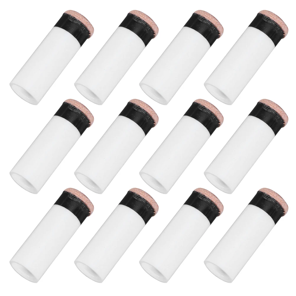

12 Pcs Pool Cue Billiard Tip Stick Tips No Glue Sticks for Adults Snooker Replace Accessories
