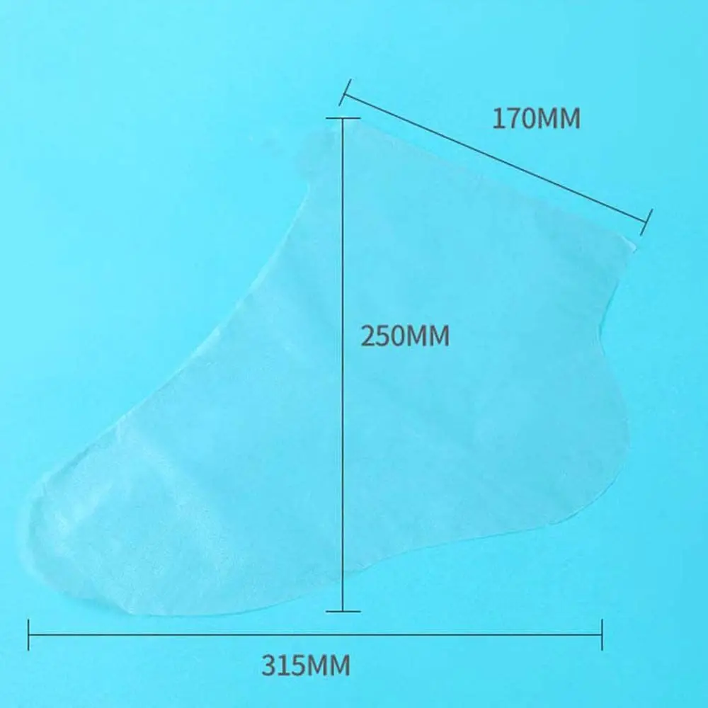 بطانة أحذية شفافة، أغطية أحذية بلاستيكية شفافة، أغطية قدم للاستعمال مرة واحدة، قناع تقشير للقدم، غطاء للقدم