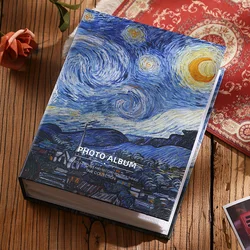 5 Inch Insert Oil Painting Large Capacity Family Photo Album Book Couple's Memorial Album 200 Photos Baby Growth Album