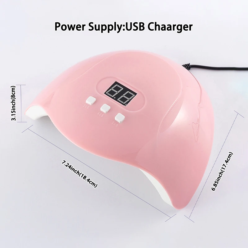 Hot Nail Dryer Machine Portable USB Cable Home Use Nail Lamp For Drying Curing Nails Varnish with 18pcs Beads UV LED Lamp