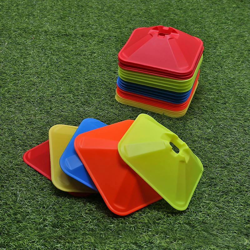 10pcs Square Sign Disks Soccer Training Sign Plate Obstacle Sign Cones Basketball Training Equipment Equipment Signs