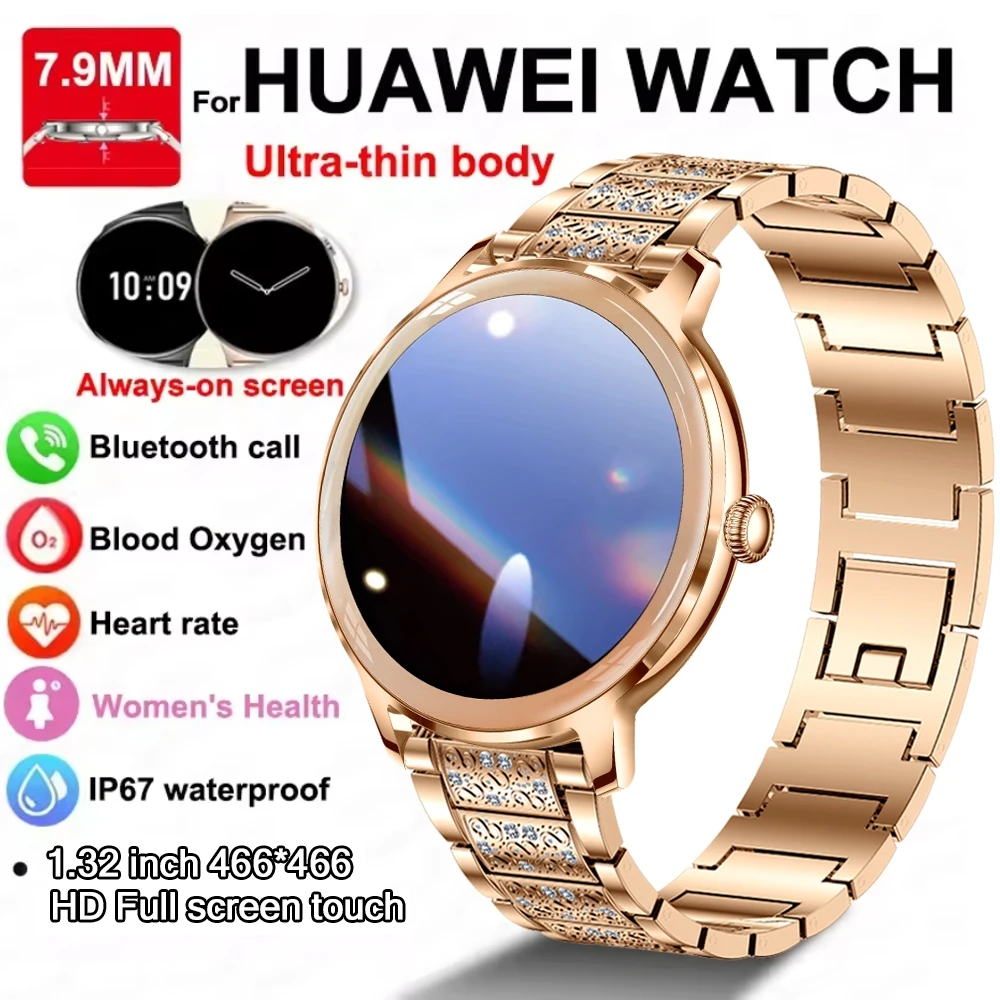 

2025 New Ultra-Thin AMOLED Smart Watch Health monitor Custom Dial Ladies Bracelet BT Calling Screen Always Display Smartwatch