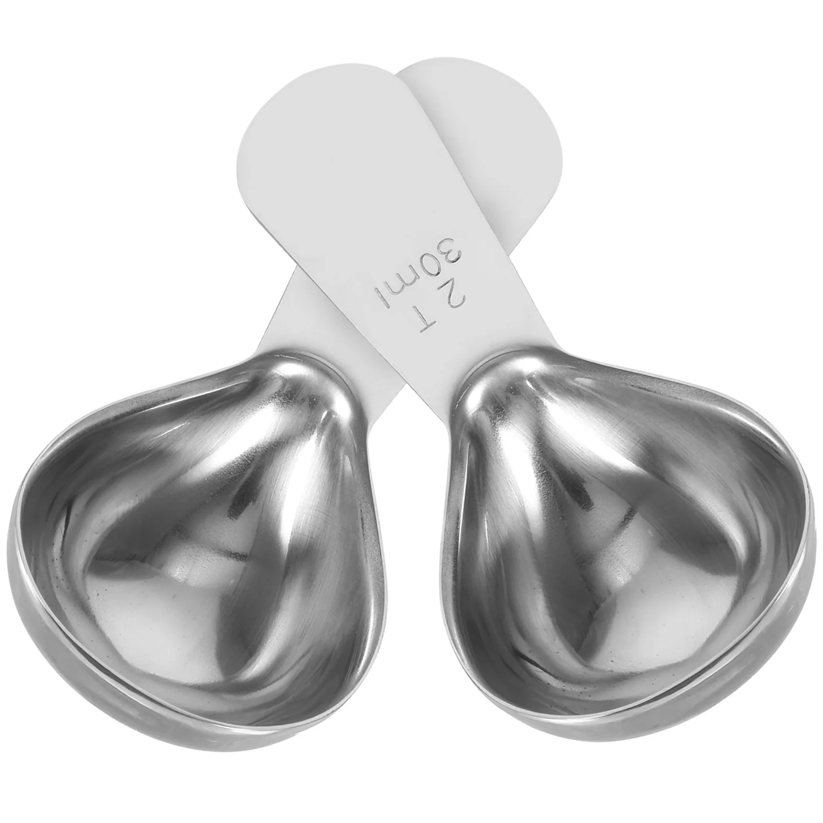 

2pcs Coffee Spoon Measuring Scoops Stainless Steel Baking Powder Set Silver Easy Clean Accurate Measurements Kitchen Tools
