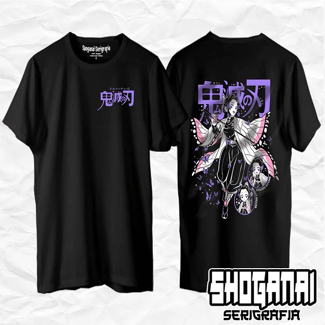 Shinobu Kocho - Kimetsu No Yaiba Demon Slayer Unisex Anime T-Shirt 100% Cotton Manga Tee