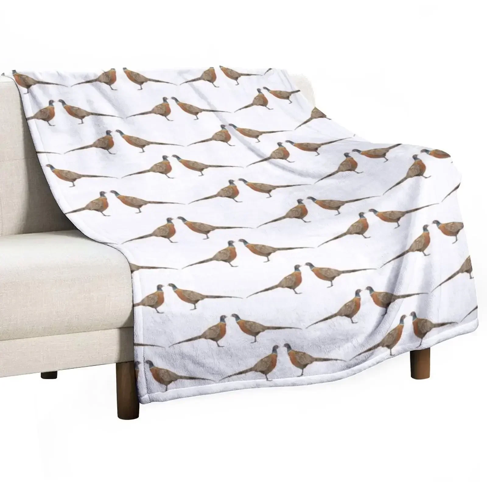 

Pheasant Pattern Throw Blanket Multi-Purpose Plush Large Decorative Throw Blankets