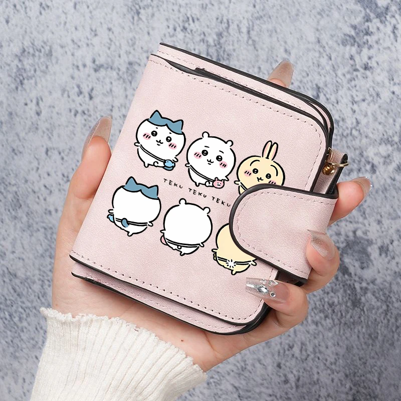 

New Chiikawas Wallet Kawaii Cartoon Printed Purses Fashion Multi-purpose Coin Purses Folded Cute Card Holder Birthday Gifts