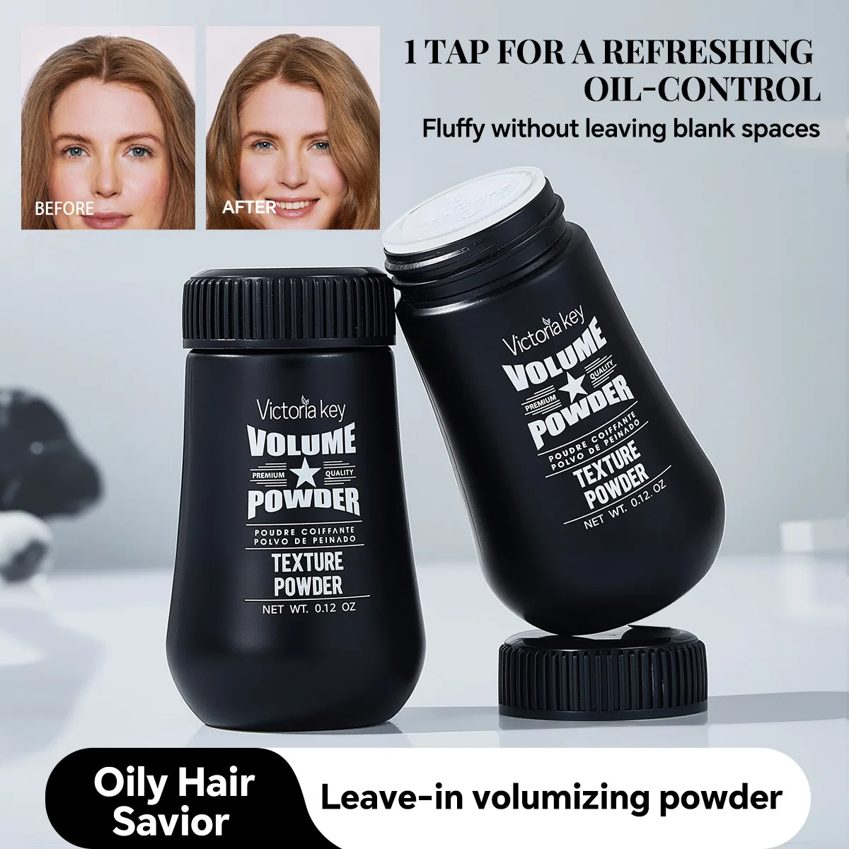 Mens Hair Styling Powder  Oil-Control & Matte Finish, Volumizing Texture Powder for Flat Hair, Lightweight & Washes Out Easily