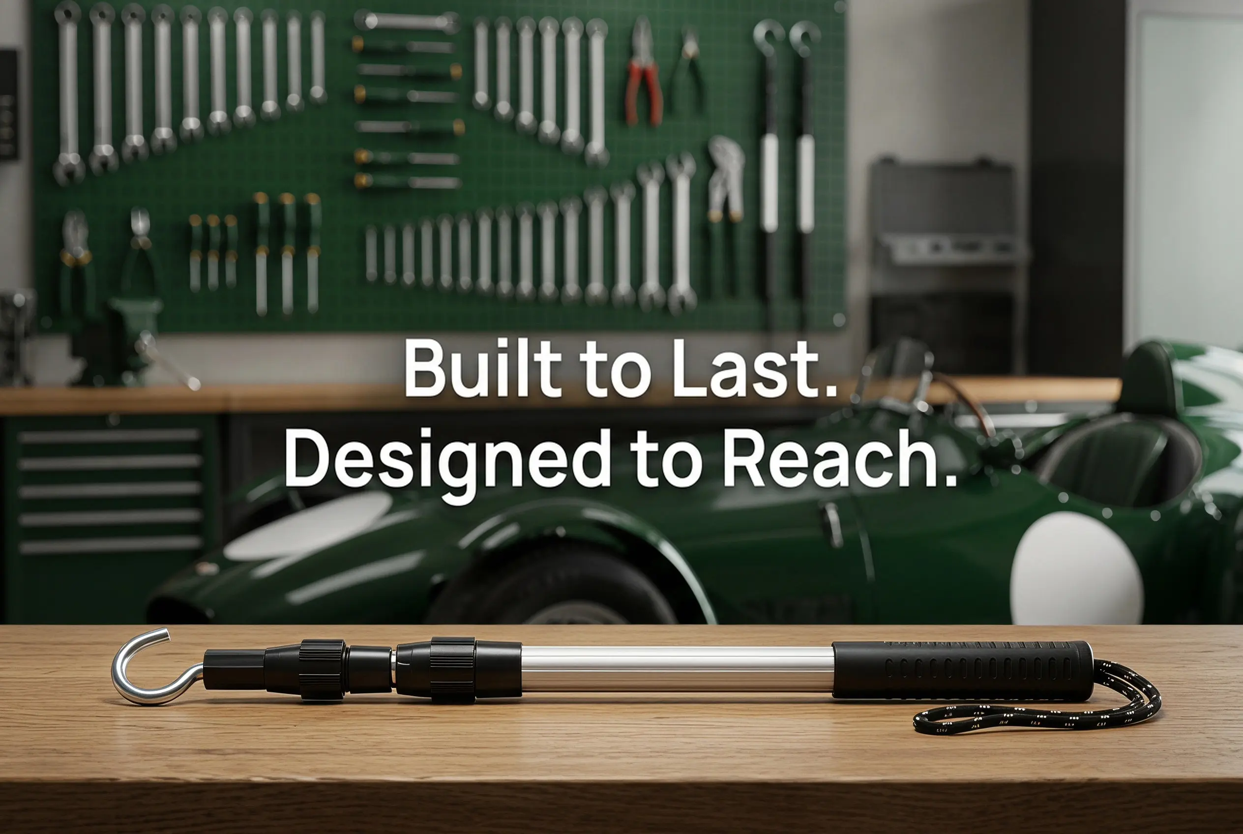 Robust Aluminum Alloy Attic Pull Down Rod with Reinforced Clasp Telescoping Ladder Puller for Loft Stairs Rv Awning Hook Window