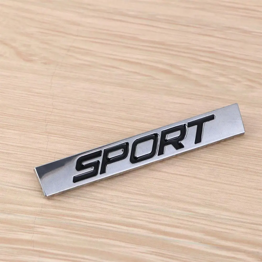 Black Red Zinc Alloy Metal Badge Square Bar Auto Refitting Accessories Car Styling Decal 3D Car Sticker Emblem Badge