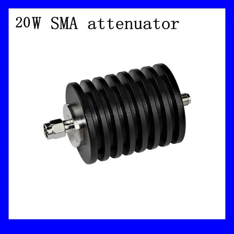 20W SMA Type Attenuator DC-3Ghz/4Ghz 1/2/3/5/6/10/15/20/30db/40db SMA Male Plug to Female Jack RF Coaxial Power Connector 50ohm