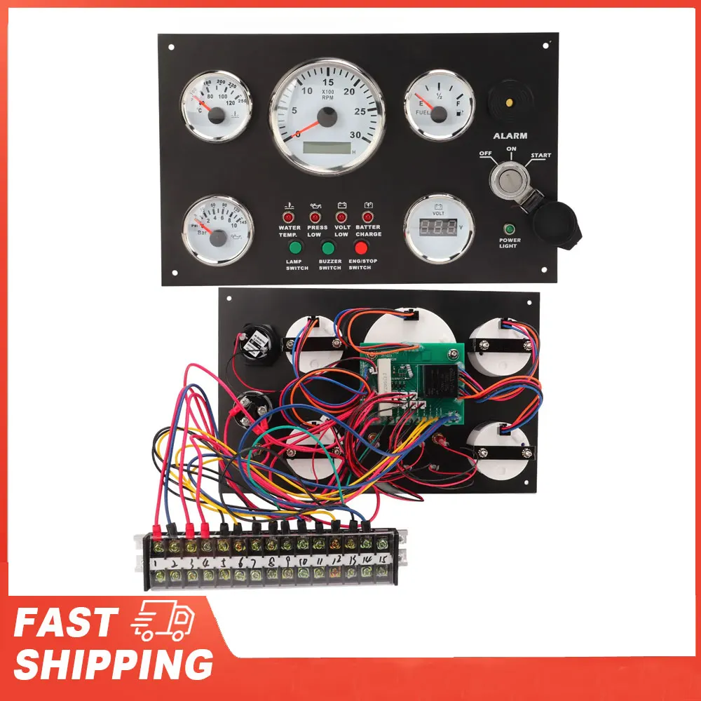 

Приборная панель двигателя, лодка, панель приборной панели, уровень масла, оставшийся объем масла, приборная доска двигателя, скорость двигателя для генератора