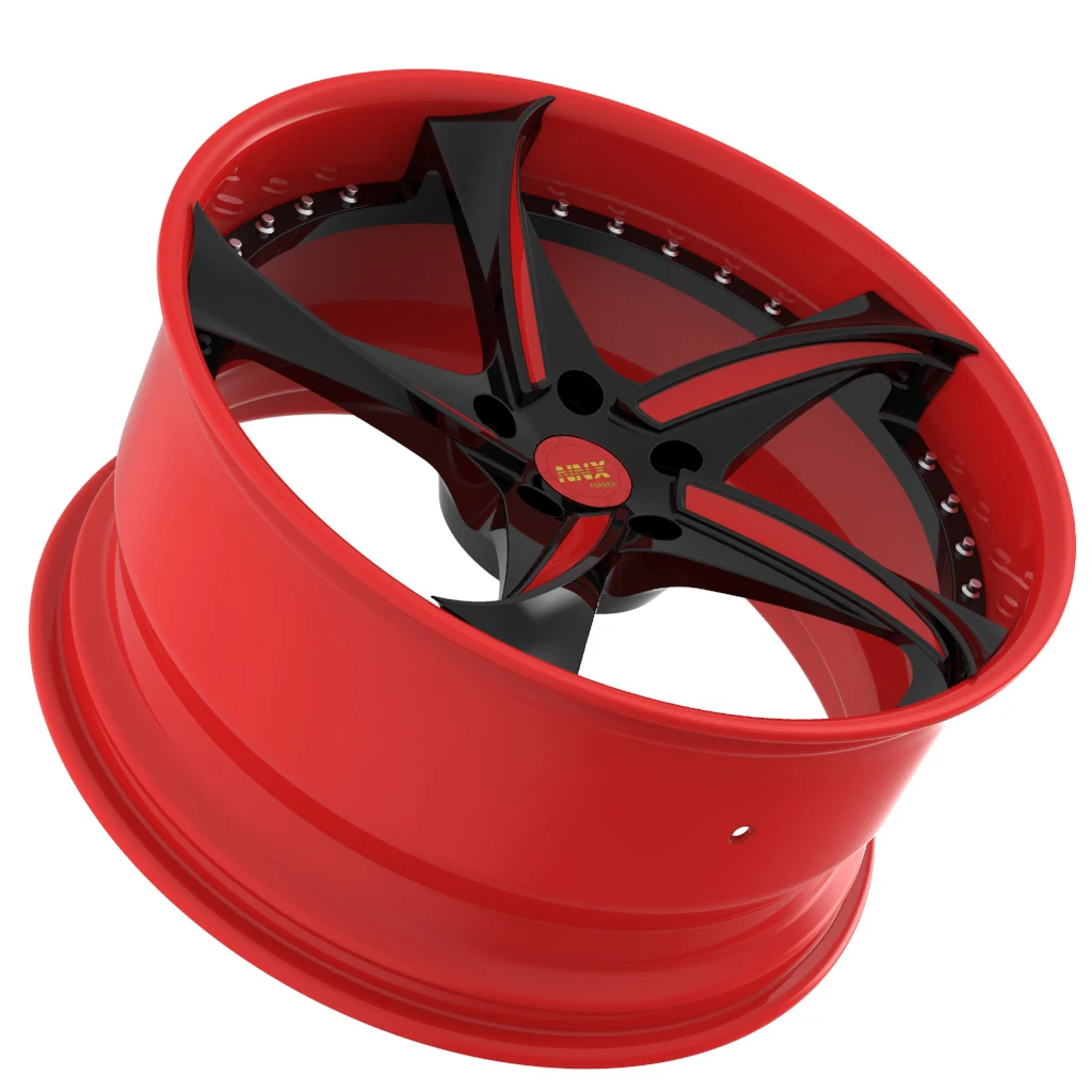 

High Performance Black Forged Car Wheels Hub 5 Split Spoke 18 19 20 21 22 Inch Aluminum Car Wheel 5 Holes Forged Wheels