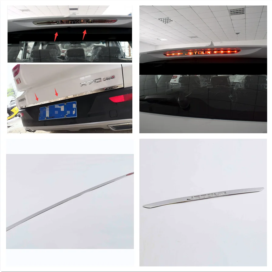 

For Chery Jetour X70 2018 2019 2020 Accessories Rear Trunk Tailgate Door Strip Streamer Lid Cover Trim High-Position Brake Light