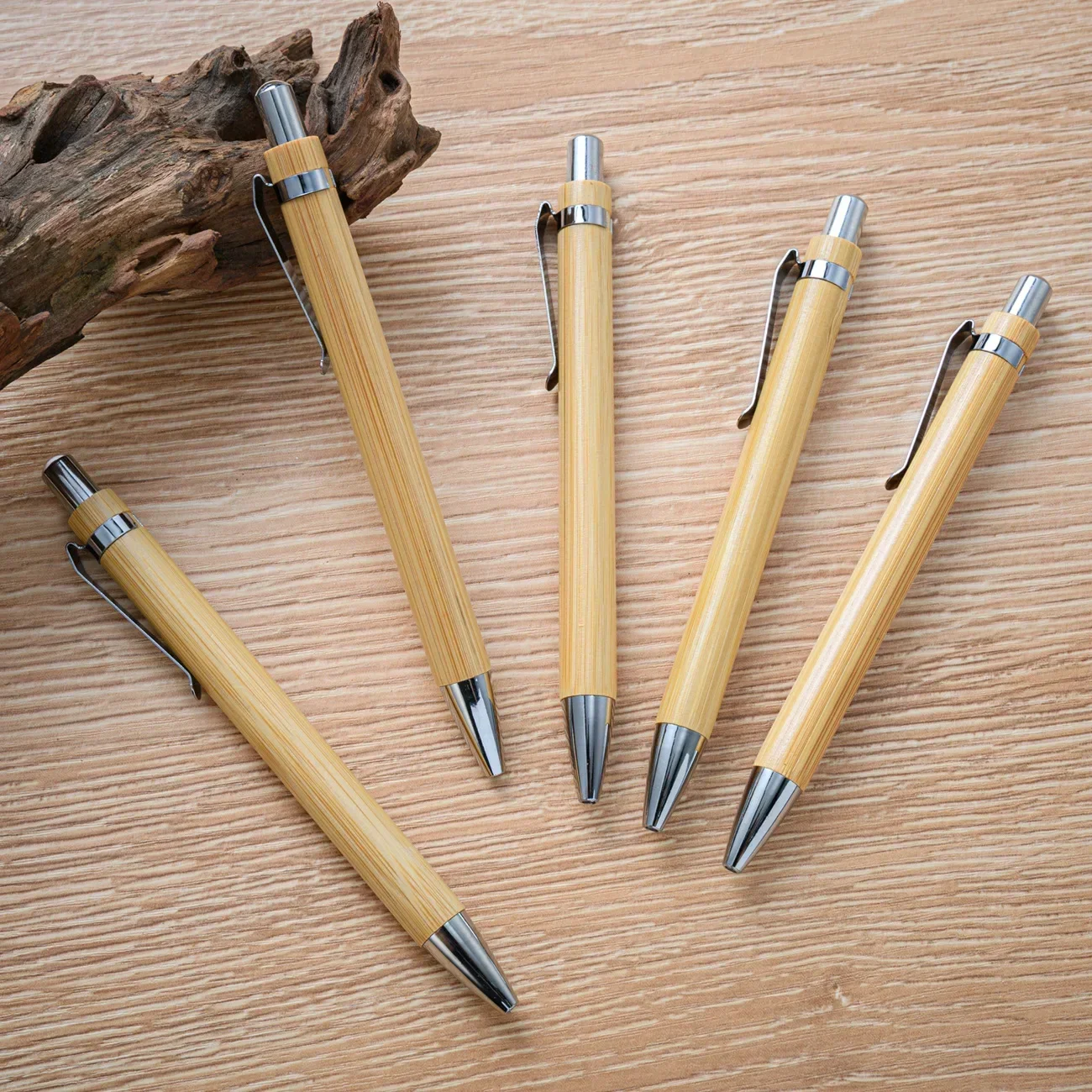 10/20/50Pcs Bamboo Pen Personalized Ballpoint Pens Stationery Party Pen Office School Supplies Customized Logo Business Gift