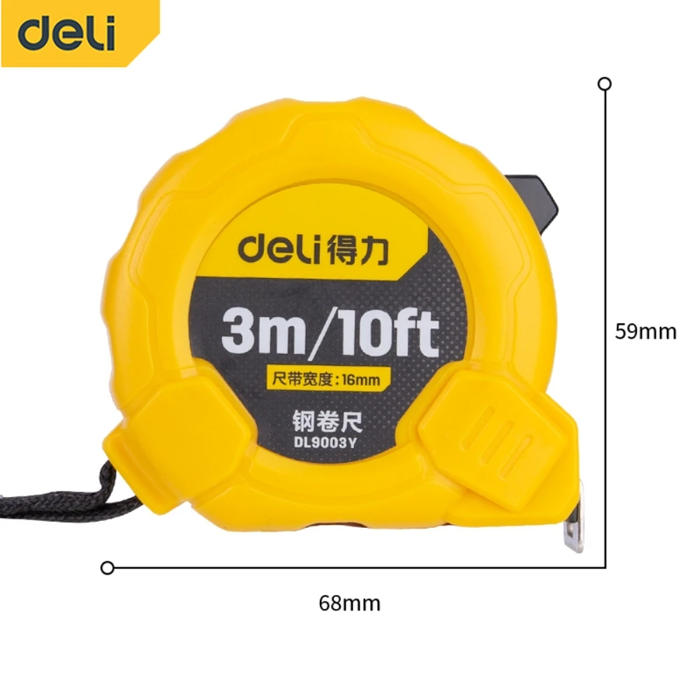 Cinta métrica de 3/5 metros una variedad de regla de medición de precisión y duradera Deli cinta métrica de alta calidad precisa y clara