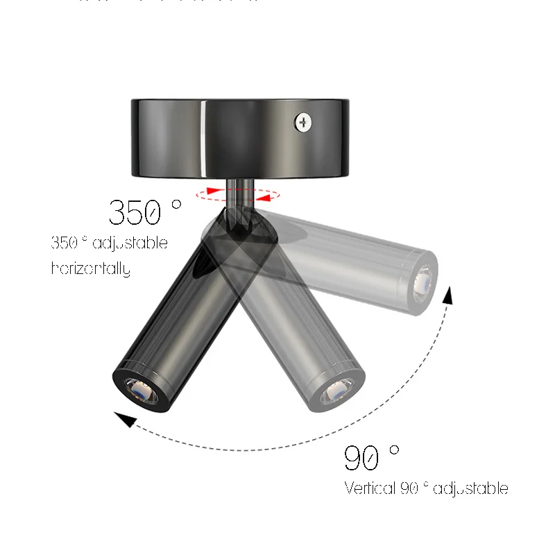 ​LED Sconce Wall Lights Bedside Lamp Surface Mounted Adjustable Ceiling Spotlight Eeading Lamps Indoor Bedside Night Lightings