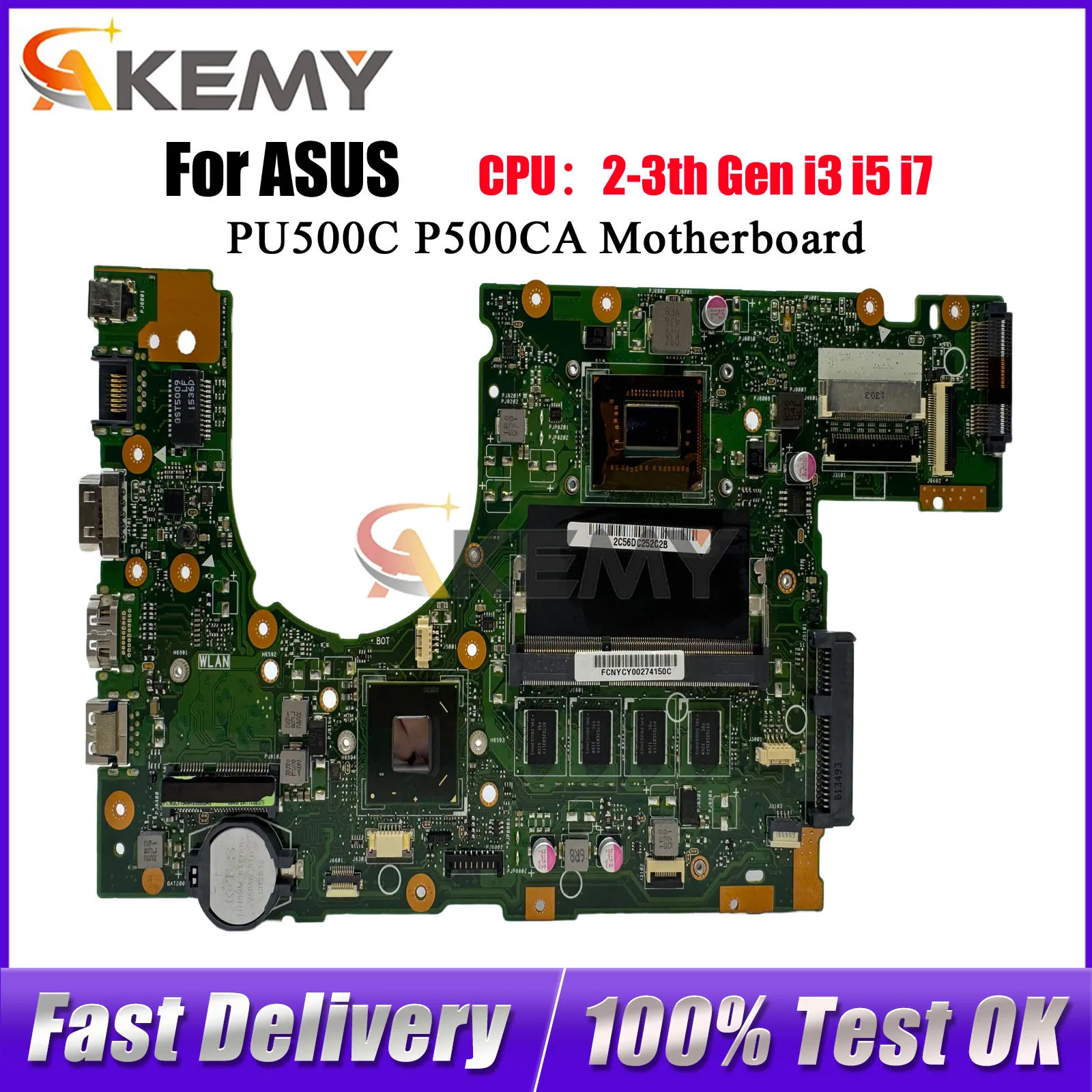 p500ca-ノートパソコンのマザーボード-asus-proart-p500ca-pu500c-p500c-ノートブックメインボード-i3-i5-i7-cpu-100-テスト-ok-高速配送
