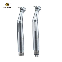 Dental Air Turbine Handpiece LED 3 Water Spray Push Button E-generator 2/4 Holes Ceramic Bearing Autoclavable High Speed Dent