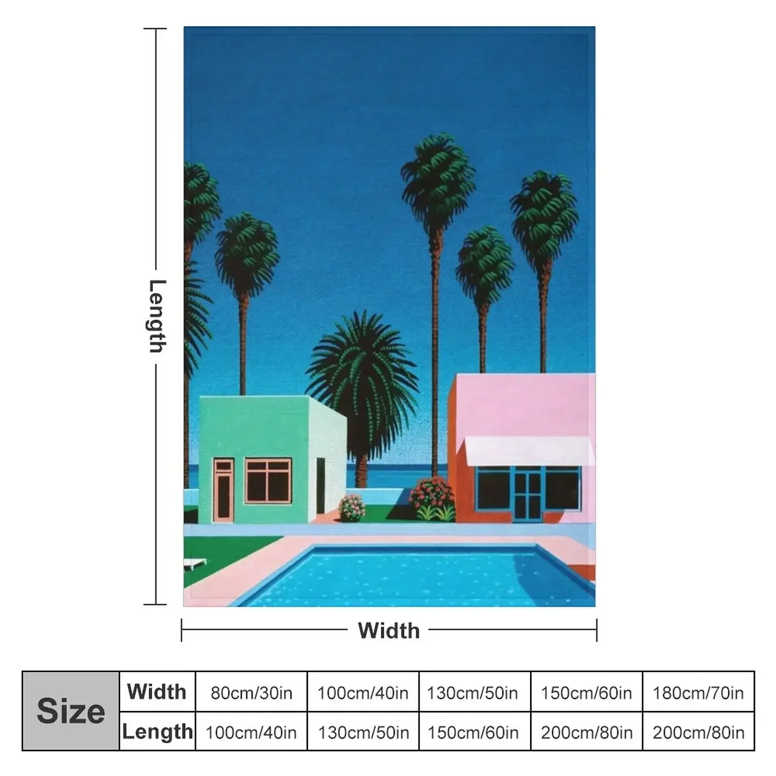 Hiroshi Nagai Vaporwave Throw Blanket Weighted Large Soft Decoratives Blankets