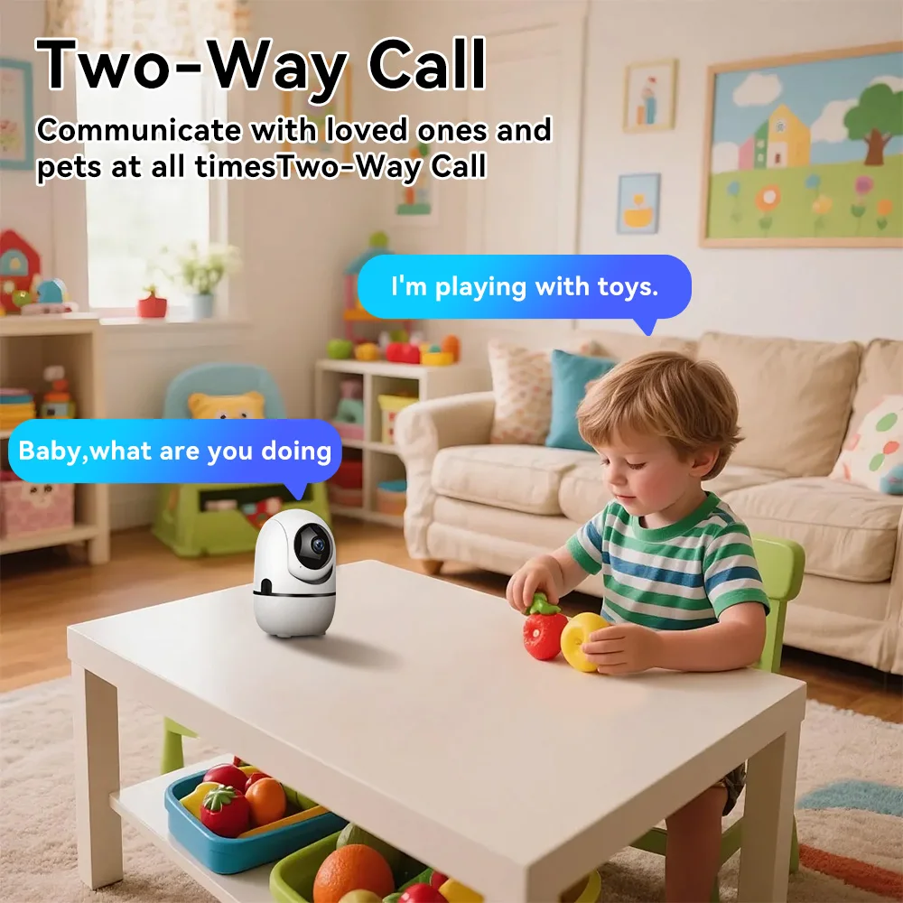 2.4G/5G واي فاي كاميرا IP المنزل الذكي تتبع السيارات 1080P كامل للرؤية الليلية شبكة لاسلكية CCTV فيديو كاميرا مراقبة الطفل OK APP